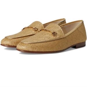 Sam Edelman Gold Textured Loafers Size 7.5